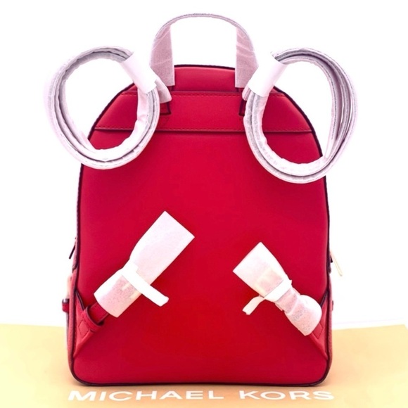 Michael Kors Jaycee Medium Backpack Bright Red (NWT) - Picture 3 of 7